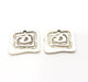 8 Silver Charms Antique Silver Plated Charms (19x17mm) G10316