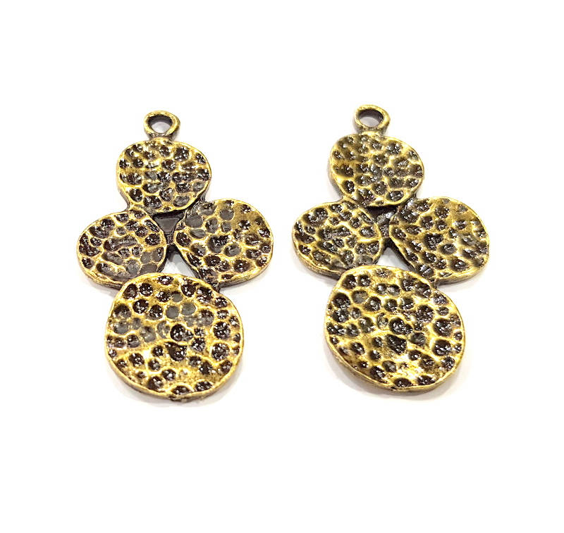2 Antique Bronze Charm Antique Bronze Plated Charms (44x24mm) G10327