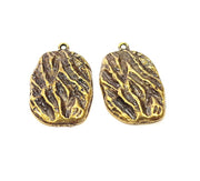 2 Antique Bronze Charm Antique Bronze Plated Charms (41x25mm) G14443