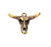 4 Ox Head Skull Pendant Antique Bronze Plated Pendant (36x27mm) G9343