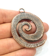 Copper Pendant Antique Copper Medallion Pendant Antique Copper Plated Pendant (60x46mm) G9359