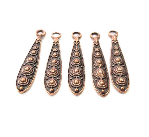 10 Antique Copper Charm Antique Copper Plated Charm (34x6mm) G17441