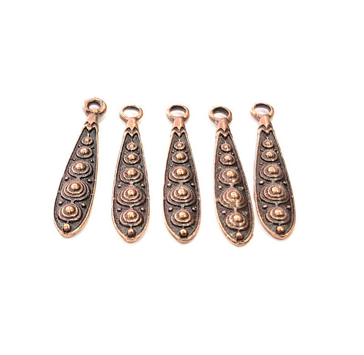 10 Antique Copper Charm Antique Copper Plated Charm (34x6mm) G17441