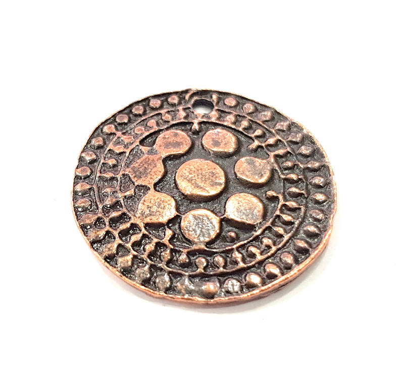 4 Antique Copper Charm Antique Copper Plated Charm (26mm) G9370