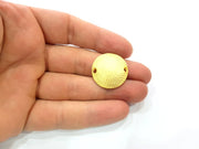 2 Gold Connector Charm Gold Plated Metal Charms  (25mm)  G10337