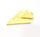 2 Triangle Pendant Gold Plated Pendant (40x23mm)  G10339