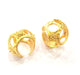 Gold Ring Blank Ring Settings Ring Bezel Base Cabochon Mountings Adjustable  (18mm blank ) Gold Plated Brass G10342