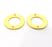 4 Circle Connector Charm Gold Plated Metal Charms  (23mm)  G10349