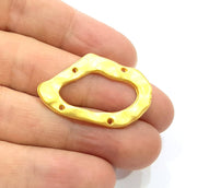 2 Cloud Connector Charm Gold Plated Metal Charms  (36x25mm)  G10351