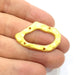 2 Cloud Connector Charm Gold Plated Metal Charms  (36x25mm)  G10351