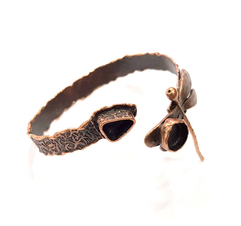 Copper Bracelet Blanks Bangle Blanks Cuff Blanks Adjustable Hammered Bracelet Blank Antique Copper Plated Brass (10mm and 9x7mm ) G9383