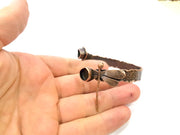 Copper Bracelet Blanks Bangle Blanks Cuff Blanks Adjustable Hammered Bracelet Blank Antique Copper Plated Brass (10mm and 9x7mm ) G9383