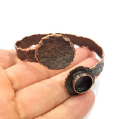 Copper Bracelet Blanks Bangle Blanks Cuff Blanks Adjustable Hammered Bracelet Blank Antique Copper Plated Brass (12mm and 25mm ) G9384