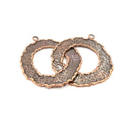 Antique Copper Pendant Connector Antique Copper Plated Brass (37mm) G9399