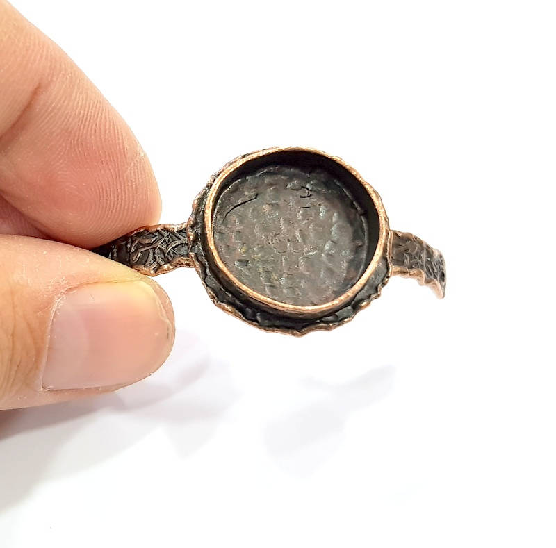 Copper Bracelet Blanks Bangle Blanks Cuff Blanks Adjustable Hammered Bracelet Blank Antique Copper Plated Brass (20mm  ) G9400