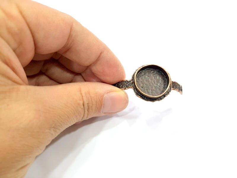 Copper Bracelet Blanks Bangle Blanks Cuff Blanks Adjustable Hammered Bracelet Blank Antique Copper Plated Brass (20mm  ) G9400