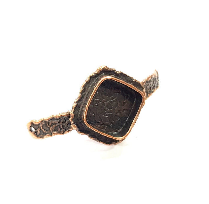 Copper Bracelet Blanks Bangle Blanks Cuff Blanks Adjustable Hammered Bracelet Blank Antique Copper Plated Brass (15mm  ) G9401