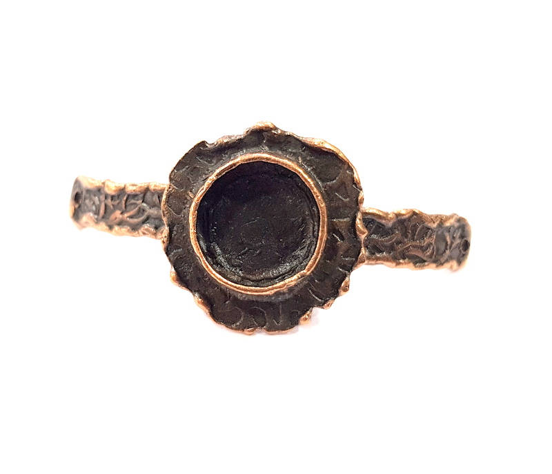 Copper Bracelet Blanks Bangle Blanks Cuff Blanks Adjustable Hammered Bracelet Blank Antique Copper Plated Brass (12mm  ) G9402