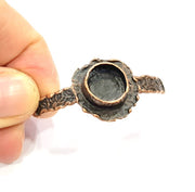 Copper Bracelet Blanks Bangle Blanks Cuff Blanks Adjustable Hammered Bracelet Blank Antique Copper Plated Brass (12mm  ) G9402