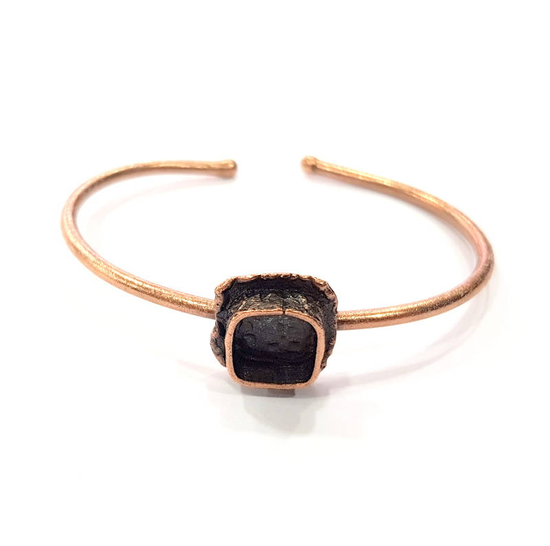 Copper Bracelet Blanks Bangle Blanks Cuff Blanks Adjustable Bracelet Blank Antique Copper Plated Brass (10x10mm Blanks ) G9410