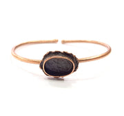 Copper Bracelet Blanks Bangle Blanks Cuff Blanks Adjustable Bracelet Blank Antique Copper Plated Brass (14x10mm Blanks ) G9414