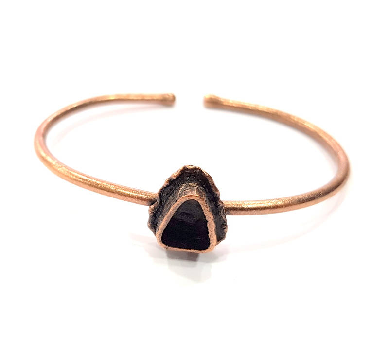 Copper Bracelet Blanks Bangle Blanks Cuff Blanks Adjustable Bracelet Blank Antique Copper Plated Brass (9x7mm Blanks ) G9415