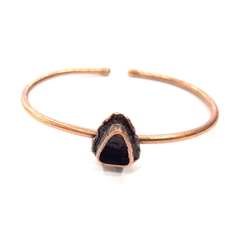 Copper Bracelet Blanks Bangle Blanks Cuff Blanks Adjustable Bracelet Blank Antique Copper Plated Brass (9x7mm Blanks ) G9415