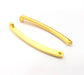 2 Gold Connector Gold Plated Metal Charms  (47x4mm)  G10372