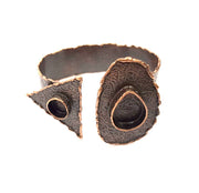 Copper Bracelet Blanks Bangle Blanks Cuff Blanks Adjustable Hammered Bracelet Blank Antique Copper Plated Brass (20x15mm and 10mm ) G9416