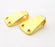 2 Gold Hammered Charms Gold Plated Metal Charms  (26x17mm)  G10374
