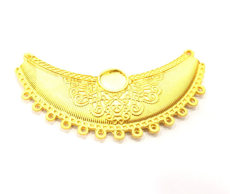 Gold Collar Connector Gold Plated Metal Pendant (82x31mm)  G10379