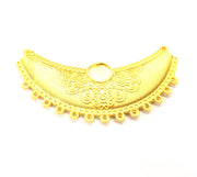 Gold Collar Connector Gold Plated Metal Pendant (82x31mm)  G10379