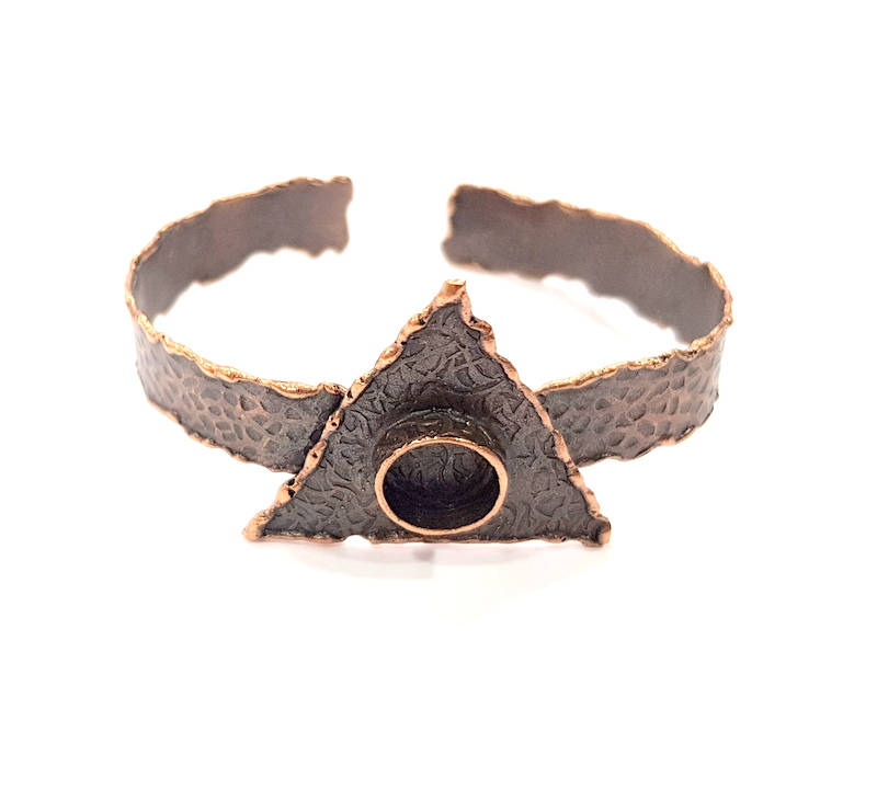 Copper Bracelet Blanks Bangle Blanks Cuff Blanks Adjustable Hammered Bracelet Blank Antique Copper Plated Brass (10mm ) G9421