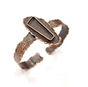 Copper Bracelet Blanks Bangle Blanks Cuff Blanks Adjustable Hammered Bracelet Blank Antique Copper Plated Brass (33x10mm ) G9425