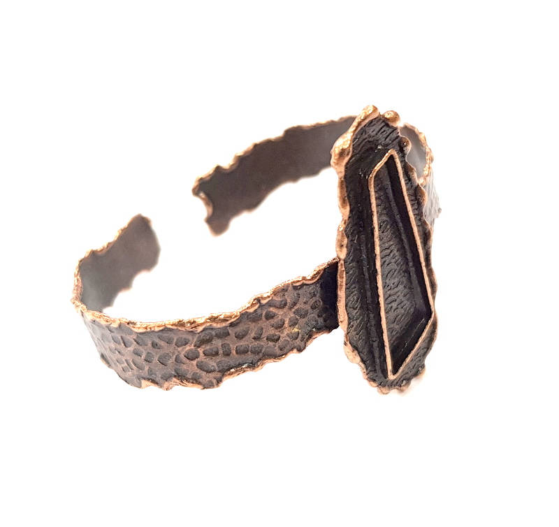 Copper Bracelet Blanks Bangle Blanks Cuff Blanks Adjustable Hammered Bracelet Blank Antique Copper Plated Brass (33x10mm ) G9425