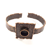 Copper Bracelet Blanks Bangle Blanks Cuff Blanks Adjustable Hammered Bracelet Blank Antique Copper Plated Brass (10mm ) G9426