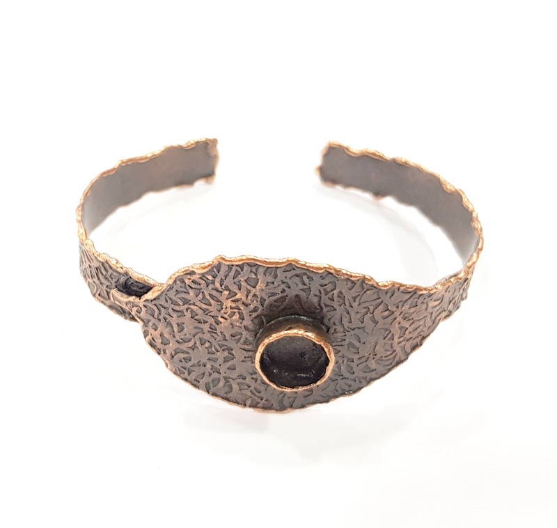Copper Bracelet Blanks Bangle Blanks Cuff Blanks Adjustable Hammered Bracelet Blank Antique Copper Plated Brass (10mm ) G9427