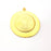 2 Gold Round Charms Gold Plated Metal Charms (32mm)  G10381