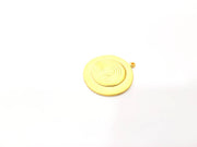 2 Gold Round Charms Gold Plated Metal Charms (32mm)  G10381