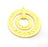 Large Circle Pendant Gold Plated Metal Pendant (57mm)  G10387