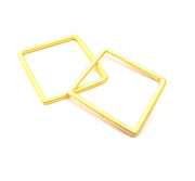 2 Square Connector Matt Gold Connector  (32mm)  G10389