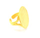 Gold Ring Blank Ring Settings Ring Bezel Base Cabochon Mountings Adjustable  (25mm blank ) Gold Plated Brass G10391