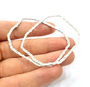 4 Hammered Findings Antique Silver Plated Metal (60x47mm) G10445
