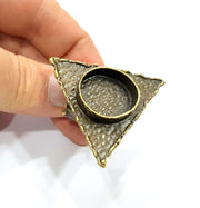 Antique Bronze Ring Blank Ring Setting inlay Blank Mosaic Bezel Base Cabochon Mountings (20mm Blank ) Antique Bronze Plated Brass G10459