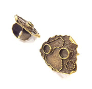 Antique Bronze Ring Blank Ring Setting inlay Blank Mosaic Bezel Base Cabochon Mountings (10mm Blank ) Antique Bronze Plated Brass G10463