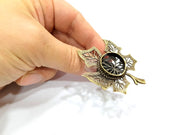 Antique Bronze Ring Blank Ring Setting inlay Blank Mosaic Bezel Base Cabochon Mountings (20mm Blank ) Antique Bronze Plated Brass G10465