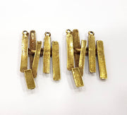 2 Antique Bronze Charm Antique Bronze Plated Metal Charms (37x16mm) G10468