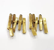 2 Antique Bronze Charm Antique Bronze Plated Metal Charms (37x16mm) G10468