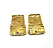 4 Antique Bronze Connector Charm Antique Bronze Plated Metal Charms (28x18mm) G10471