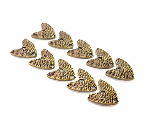 10 Antique Bronze Rank Connector Charm Antique Bronze Plated Metal Charms (16x16mm) G10488